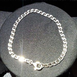 HEAVY 8 inch 925 Sterling Silver Anchor or Mariner Chain Bracelet